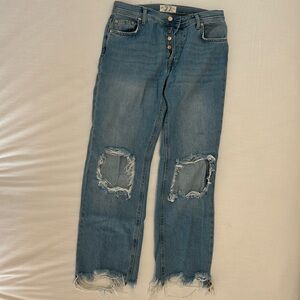 Free People Maggie Straight Mid-Rise Jeans
